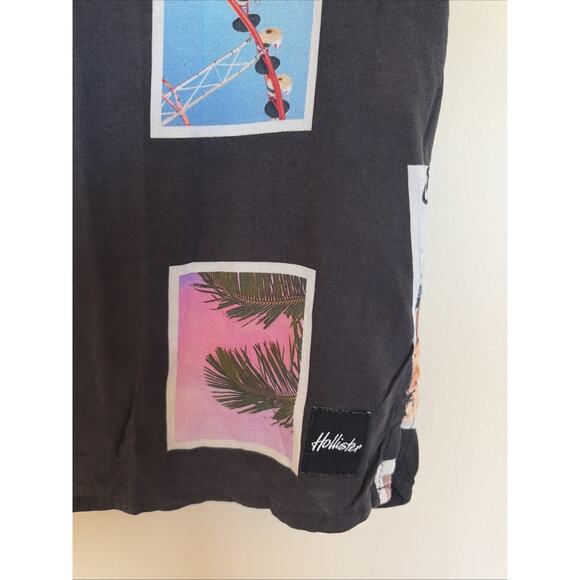 Hollister Snapshot Photos California Epic Flex Casual Stretch Button Up Shirt M - Picture 4 of 8